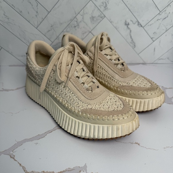 Dolce Vita Dolen SANDSTONE KNIT platform sneaker Size 8 - Picture 1 of 7